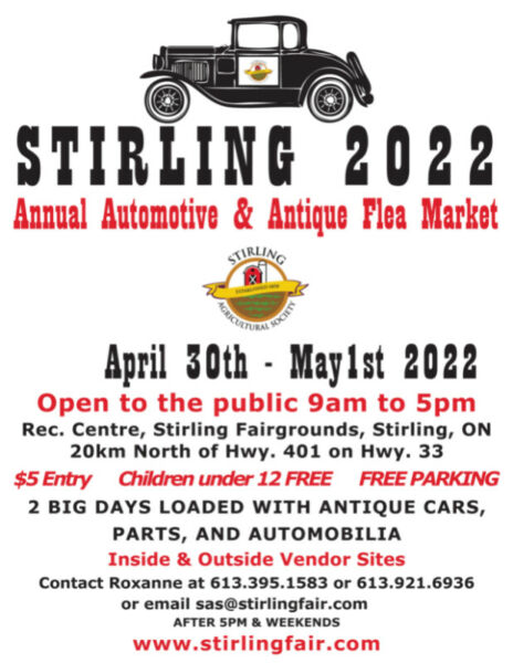flyer for Stirling Automotive Flea Market